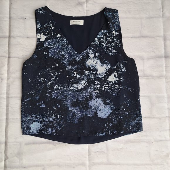 Aritzia Babaton Murphy Blouse - Blue and White XS - Picture 1 of 3